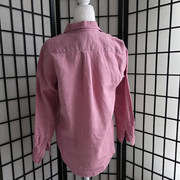 Quince 100% European Linen Mauve Pink Shirt S NWOT - Picture 4 of 7